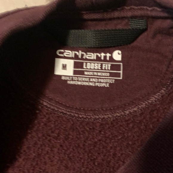Carhartt womens Burgundy Crewneck Sweater Loose fit - Picture 2 of 3